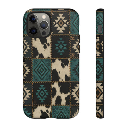 Turquiose Aztec Patchwork Tough Phone Case