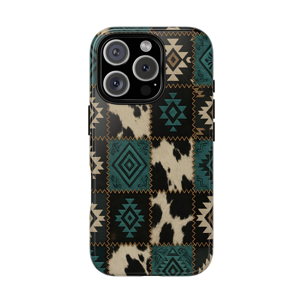 Turquiose Aztec Patchwork Tough Phone Case