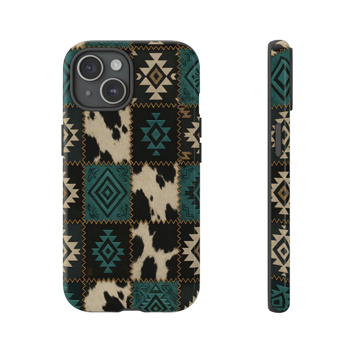 Turquiose Aztec Patchwork Tough Phone Case