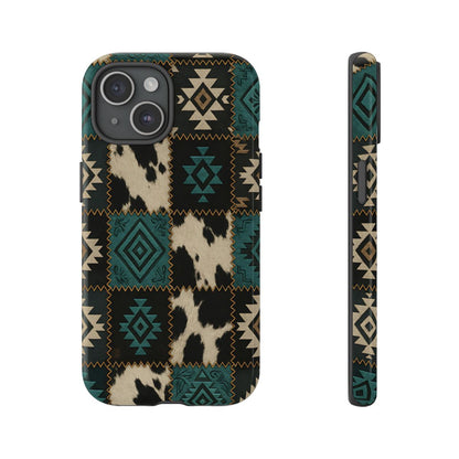 Turquiose Aztec Patchwork Tough Phone Case
