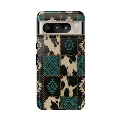 Turquiose Aztec Patchwork Tough Phone Case
