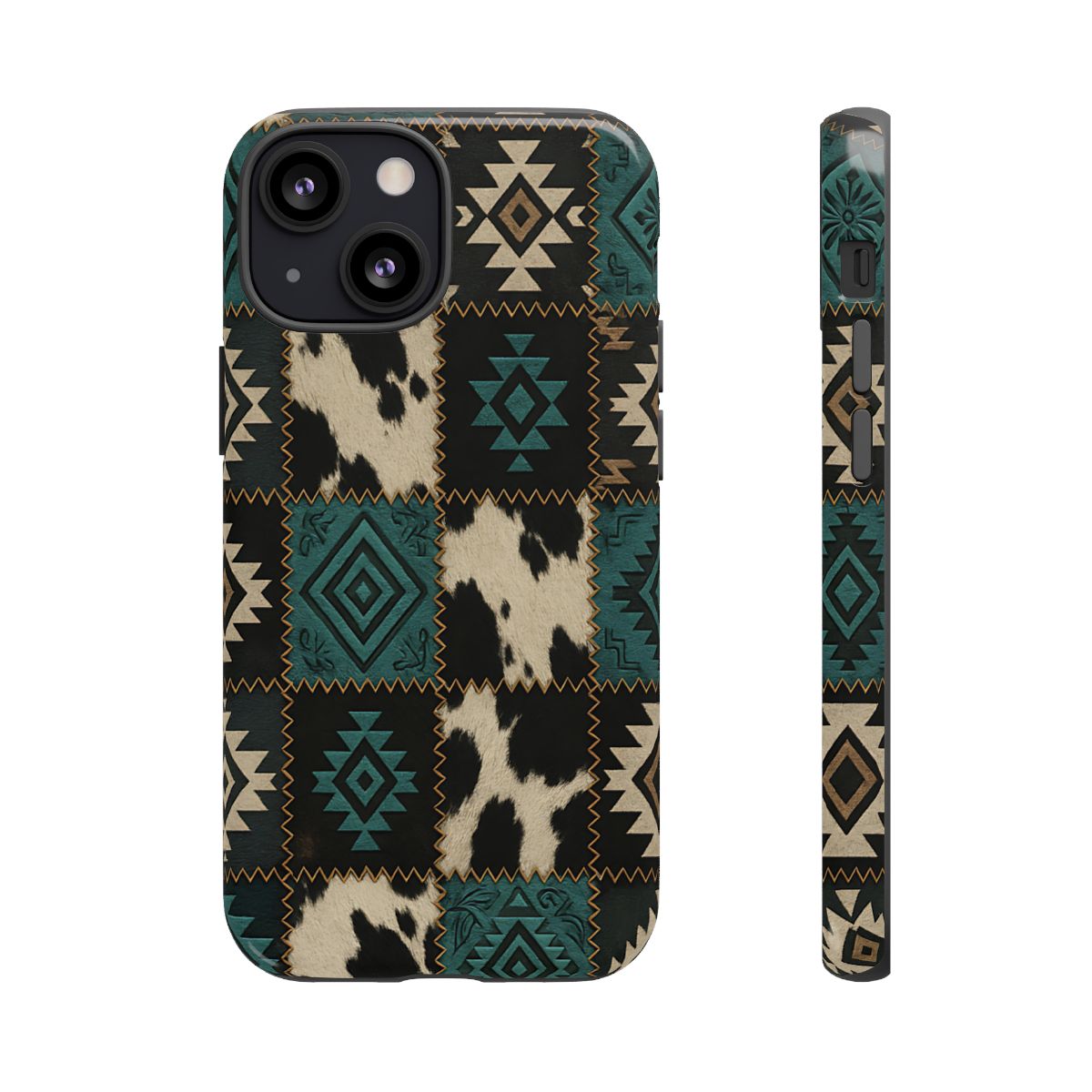Turquiose Aztec Patchwork Tough Phone Case