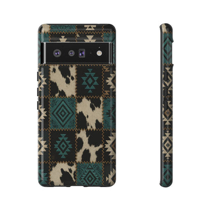 Turquiose Aztec Patchwork Tough Phone Case