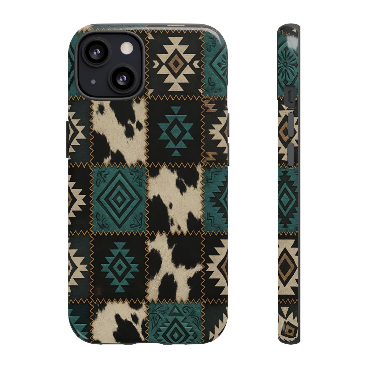 Turquiose Aztec Patchwork Tough Phone Case