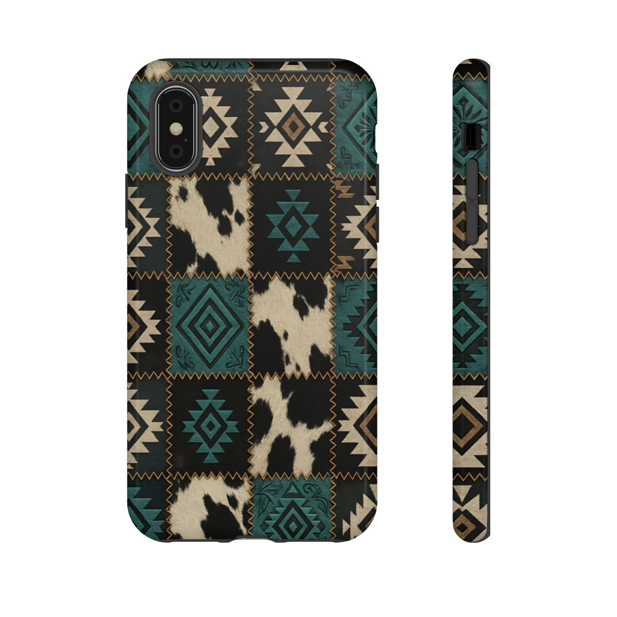 Turquiose Aztec Patchwork Tough Phone Case