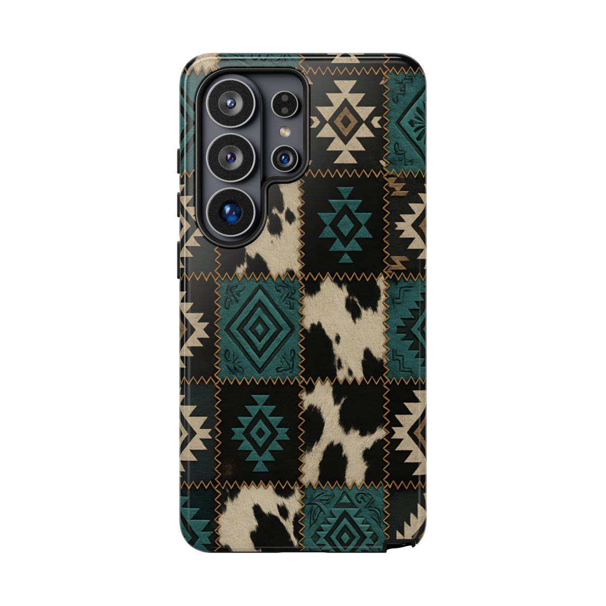 Turquiose Aztec Patchwork Tough Case
