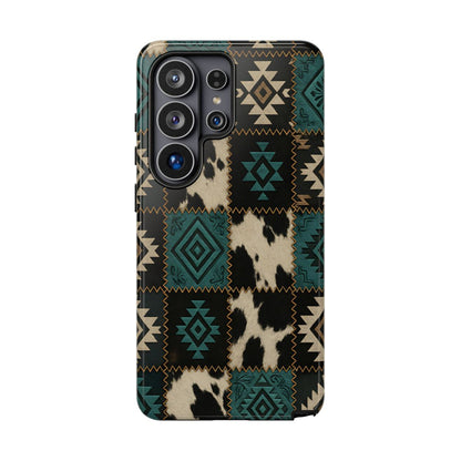 Turquiose Aztec Patchwork Tough Case