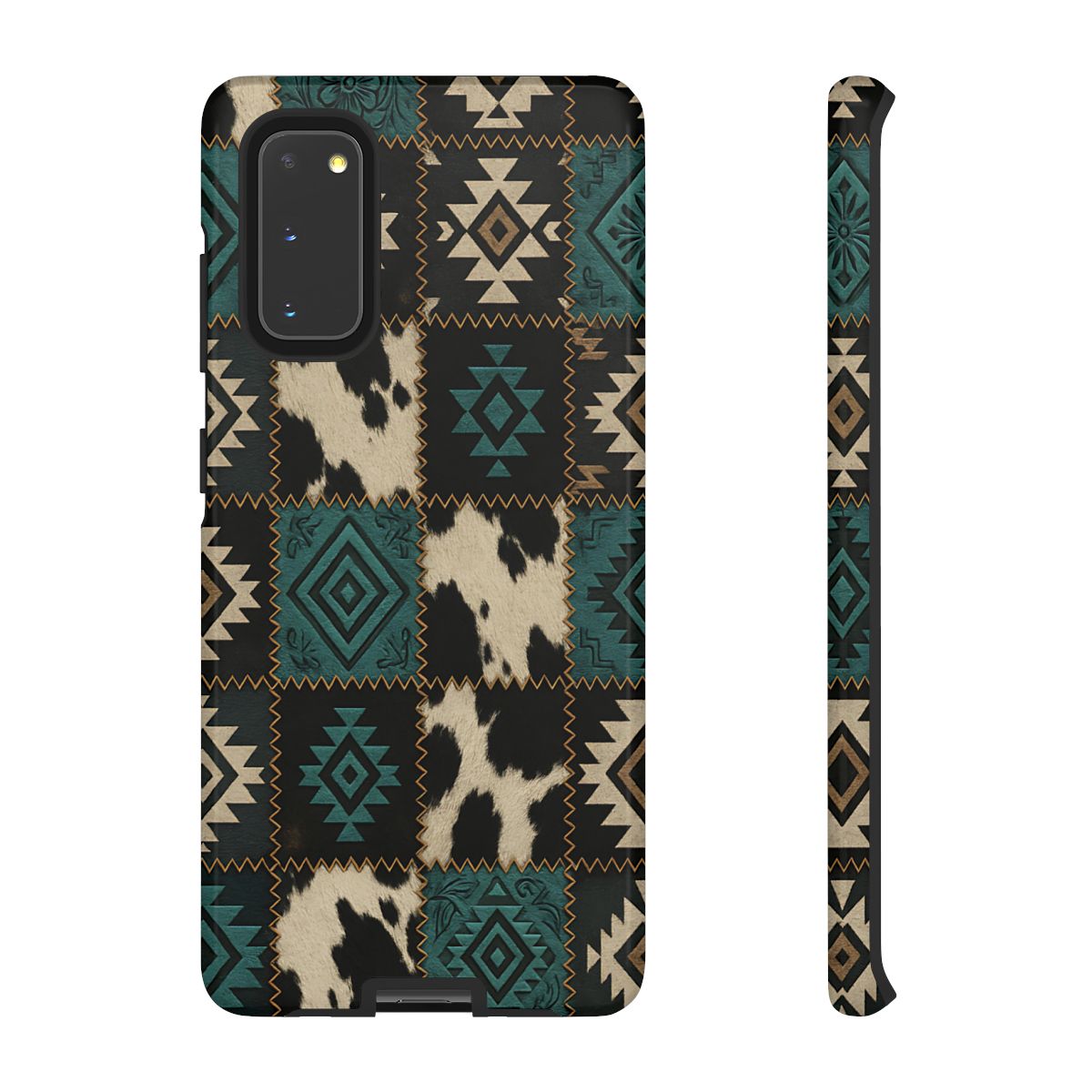 Turquiose Aztec Patchwork Tough Phone Case