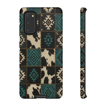 Turquiose Aztec Patchwork Tough Phone Case