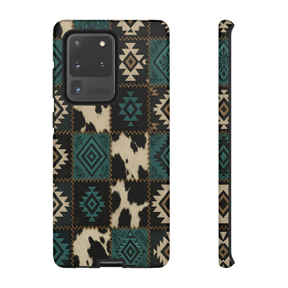 Turquiose Aztec Patchwork Tough Phone Case