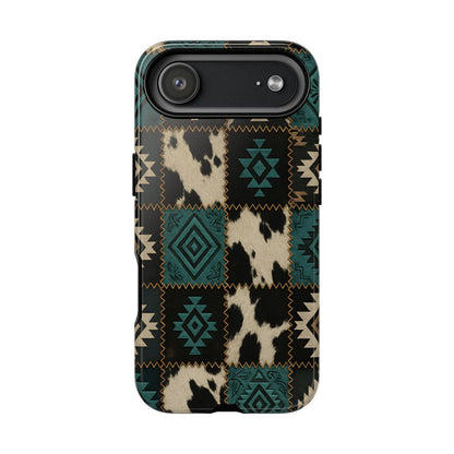 Turquiose Aztec Patchwork Tough Phone Case