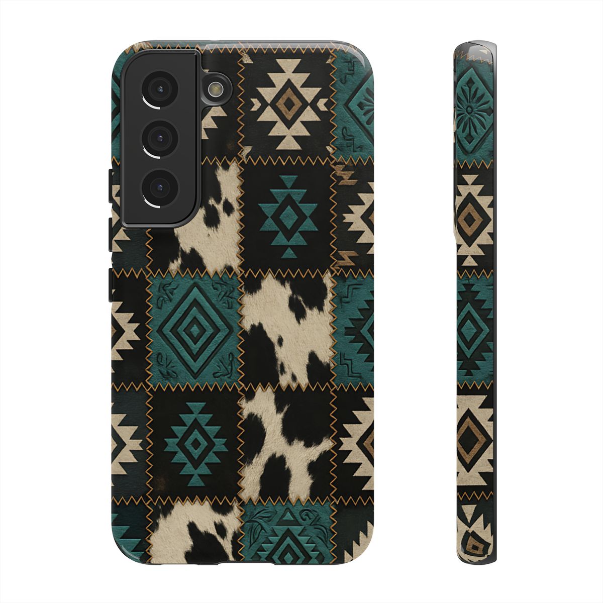 Turquiose Aztec Patchwork Tough Phone Case