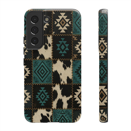Turquiose Aztec Patchwork Tough Phone Case