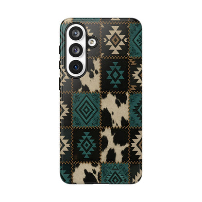 Turquiose Aztec Patchwork Tough Case