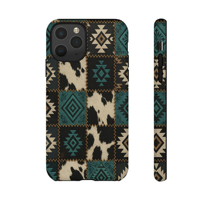 Turquiose Aztec Patchwork Tough Phone Case