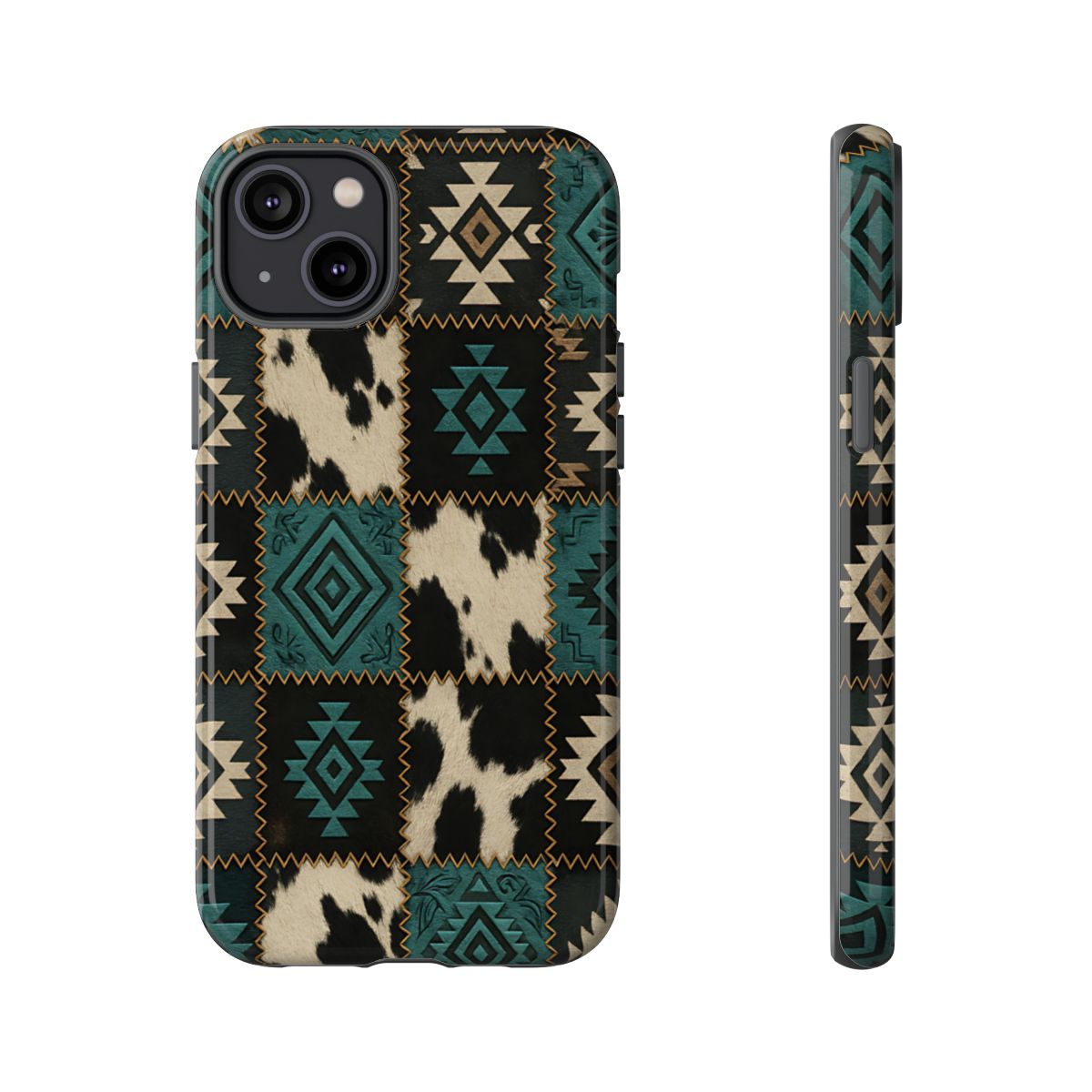 Turquiose Aztec Patchwork Tough Phone Case