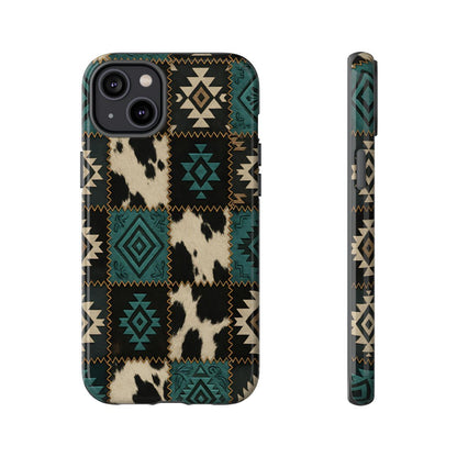 Turquiose Aztec Patchwork Tough Phone Case