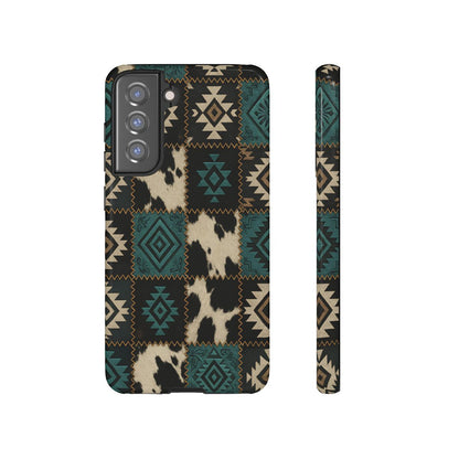 Turquiose Aztec Patchwork Tough Phone Case