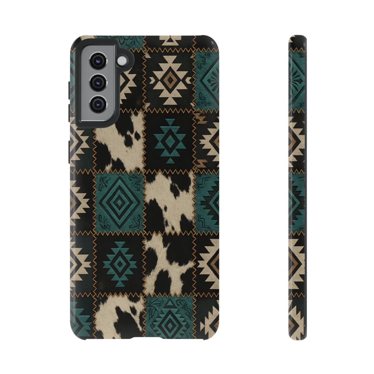 Turquiose Aztec Patchwork Tough Phone Case
