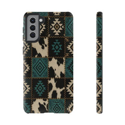 Turquiose Aztec Patchwork Tough Phone Case