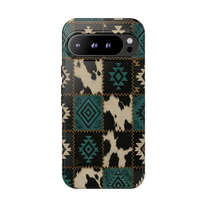 Turquiose Aztec Patchwork Tough Phone Case