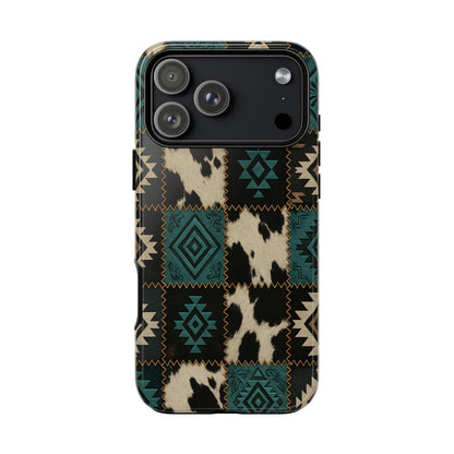 Turquiose Aztec Patchwork Tough Phone Case