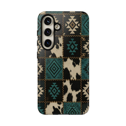 Turquiose Aztec Patchwork Tough Phone Case