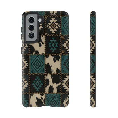 Turquiose Aztec Patchwork Tough Phone Case