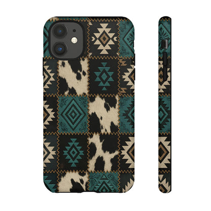 Turquiose Aztec Patchwork Tough Phone Case