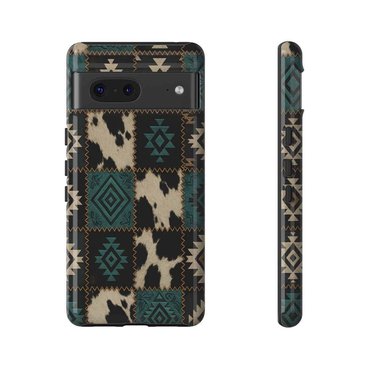 Turquiose Aztec Patchwork Tough Phone Case