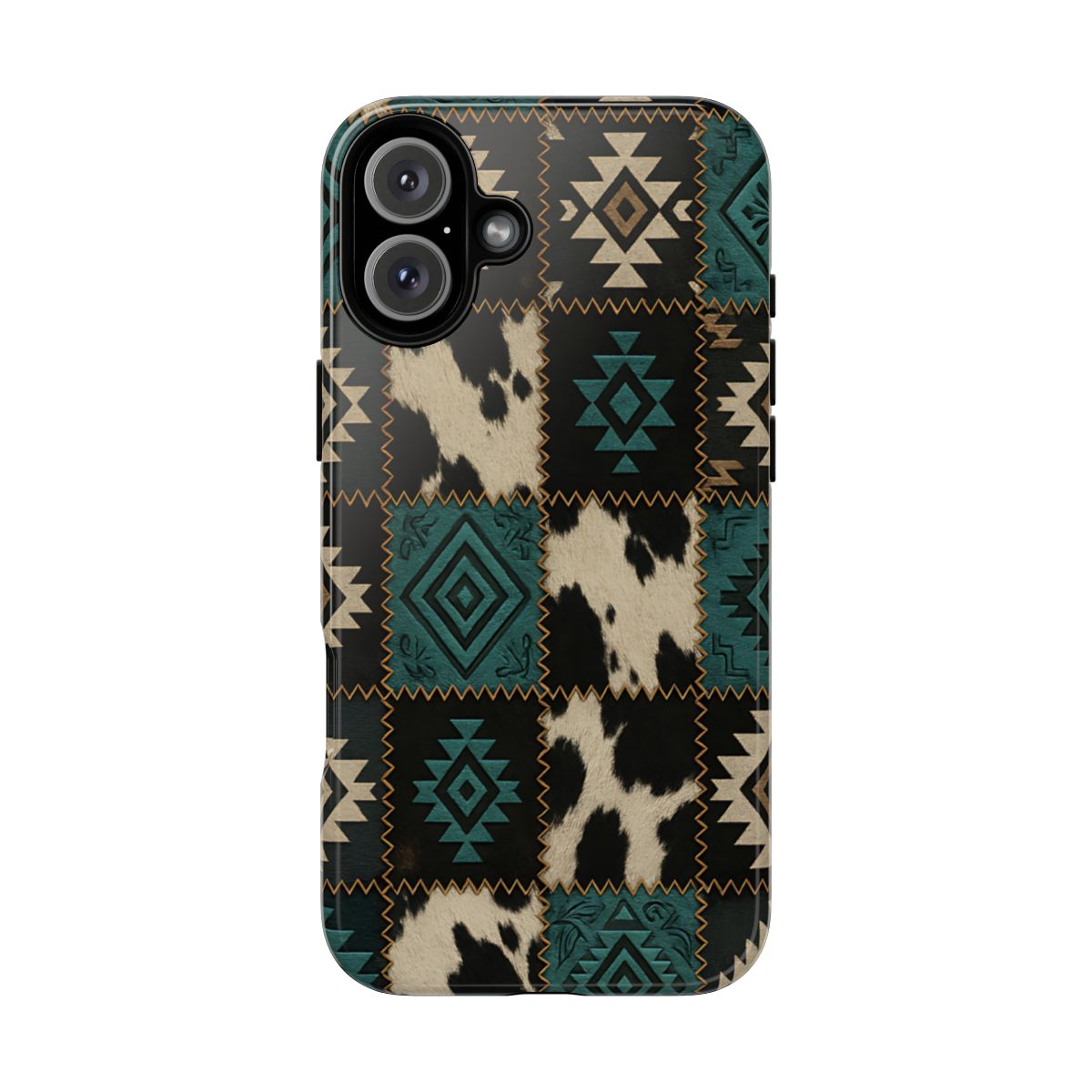 Turquiose Aztec Patchwork Tough Phone Case