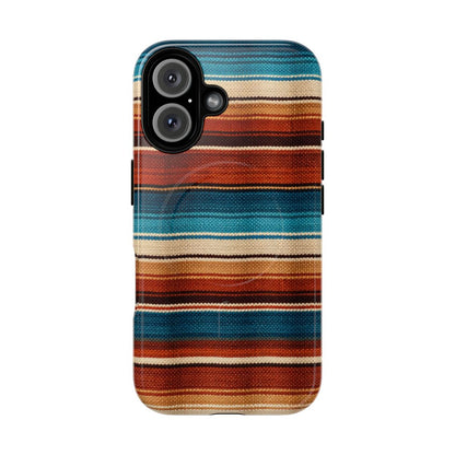 Turquoise + Orange Serape Magnetic Case