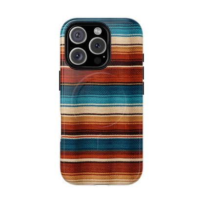 Turquoise + Orange Serape Magnetic Case