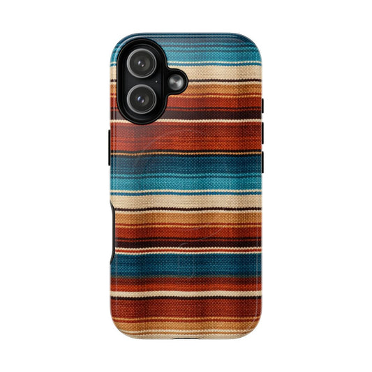 Turquoise + Orange Serape Magnetic Case