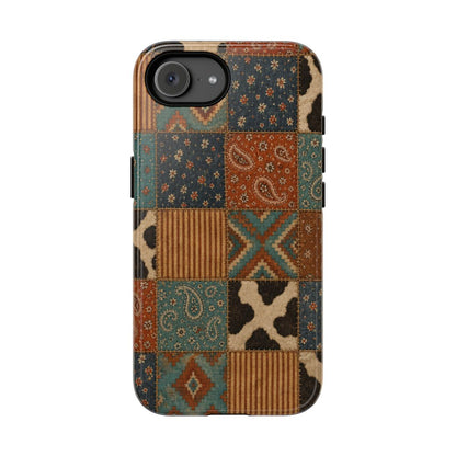Turquoise Patchwork Tough Case - iPhone 16e