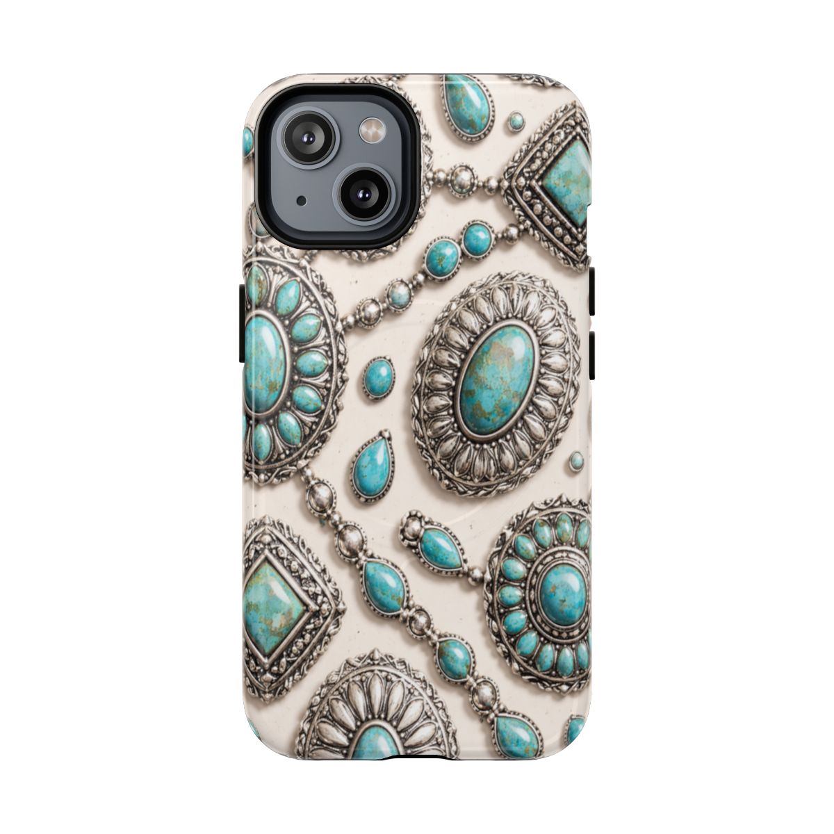 Turquoise Silver Concho Magnetic Case
