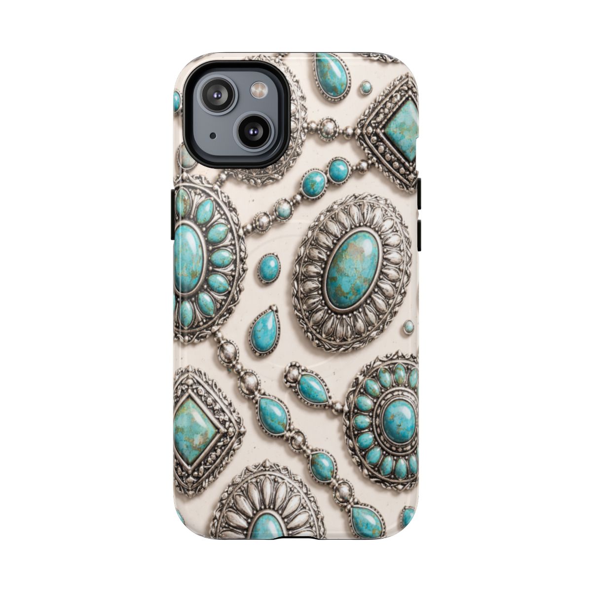 Turquoise Silver Concho Magnetic Case
