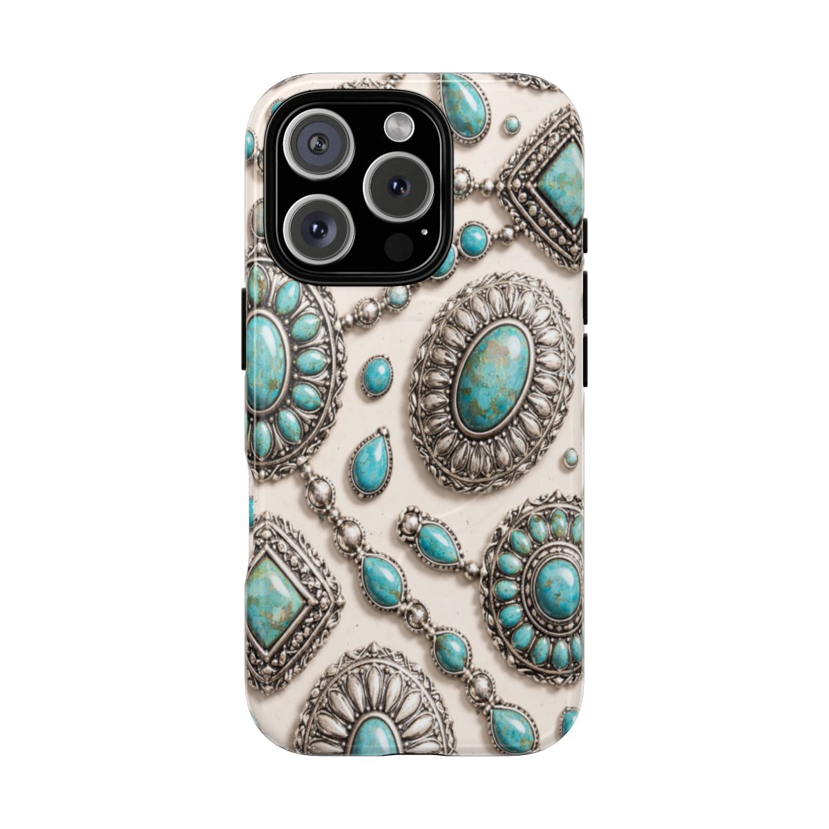 Turquoise Silver Concho Magnetic Case