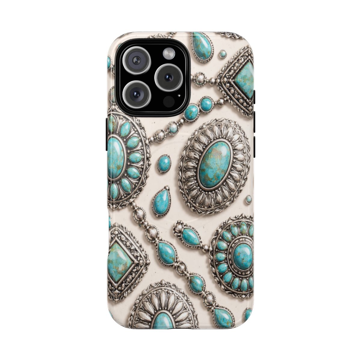 Turquoise Silver Concho Magnetic Case