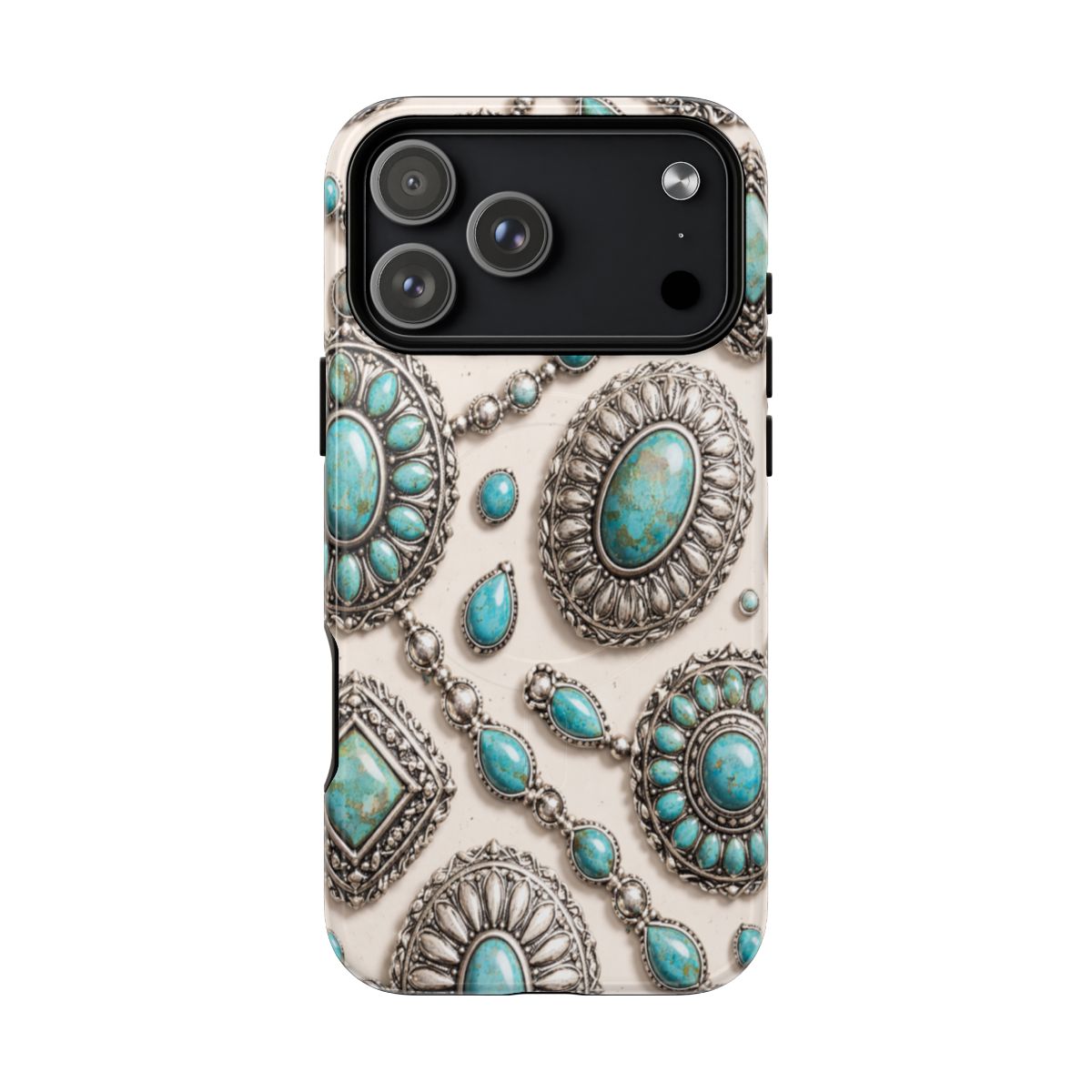 Turquoise Silver Concho Magnetic Case