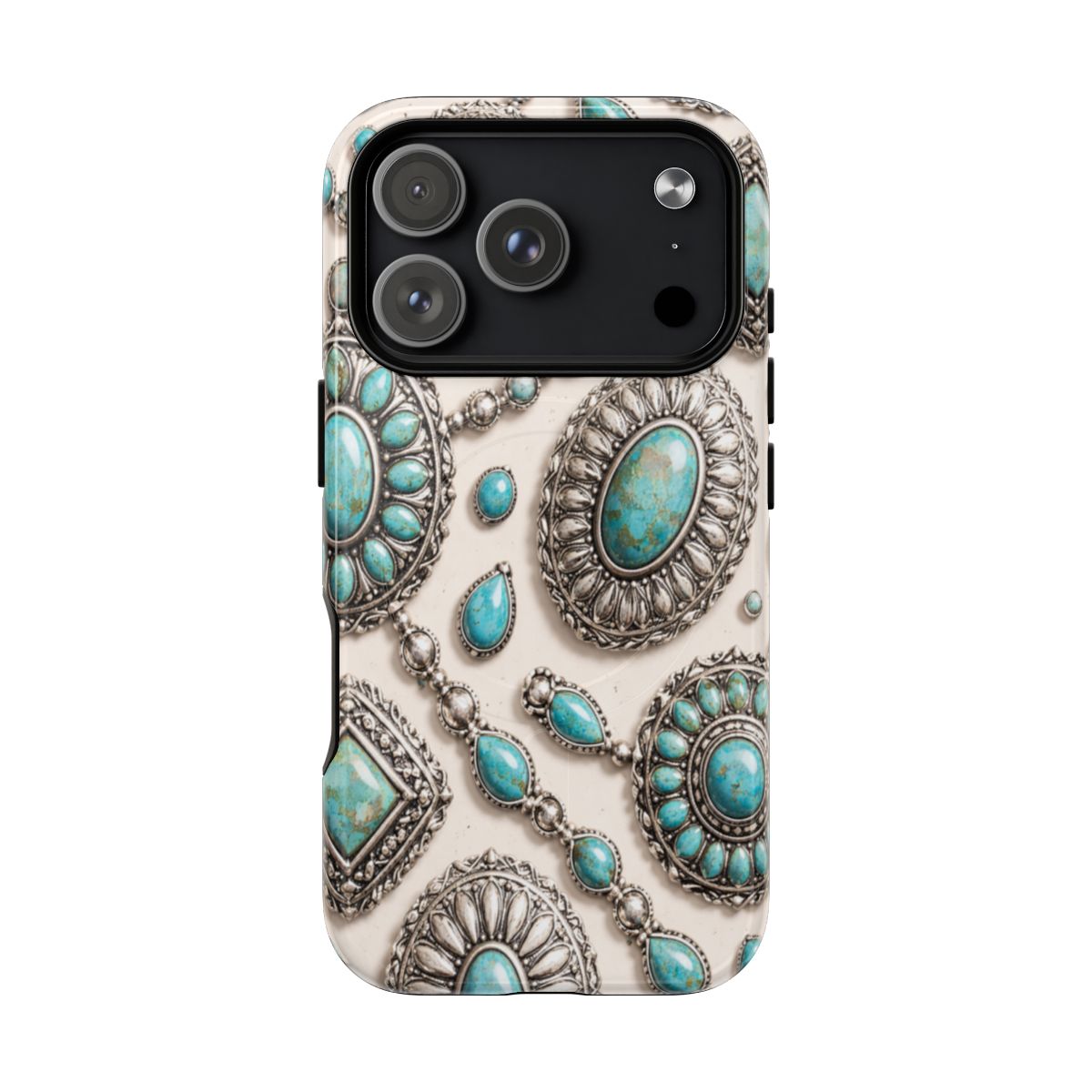 Turquoise Silver Concho Magnetic Case