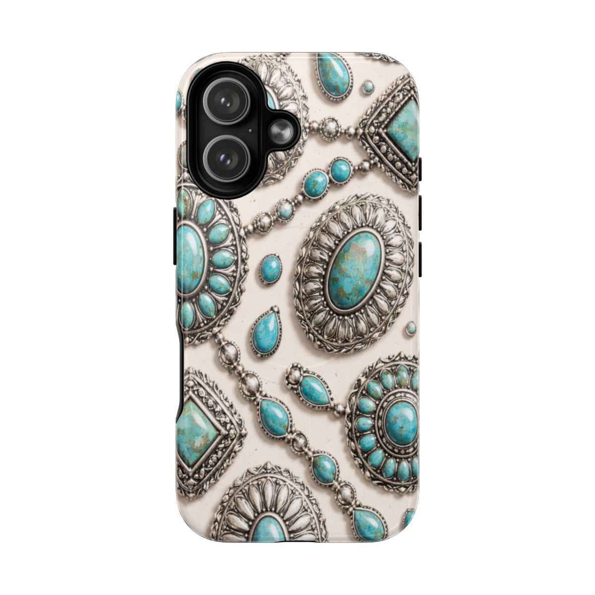 Turquoise Silver Concho Magnetic Case