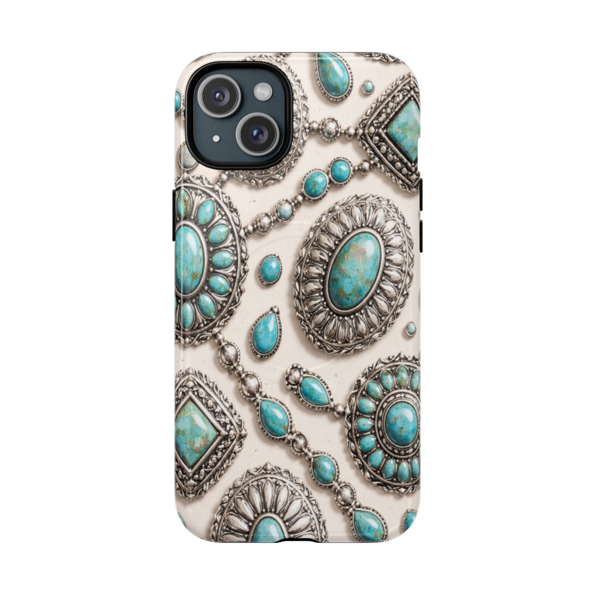 Turquoise Silver Concho Magnetic Case