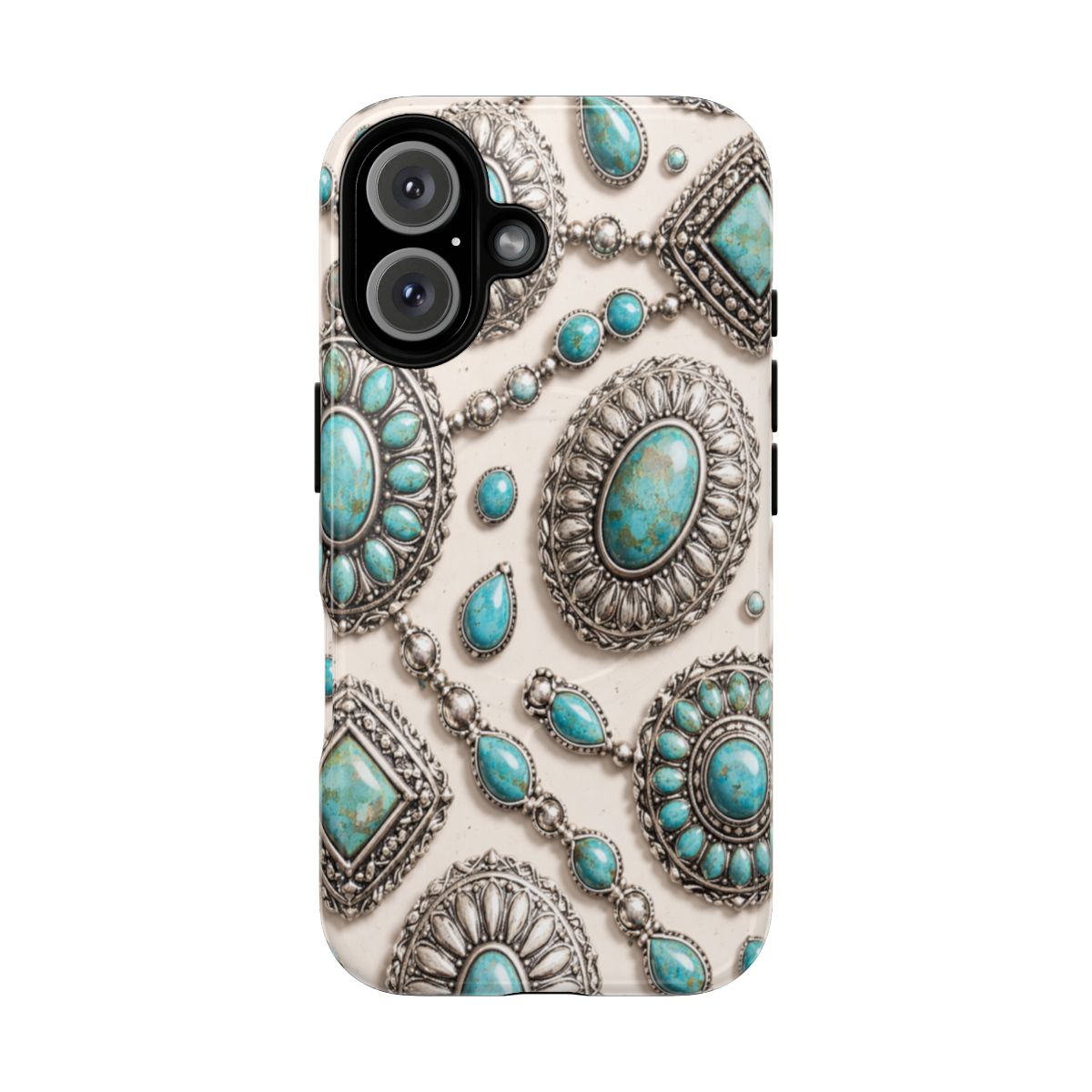 Turquoise Silver Concho Magnetic Case