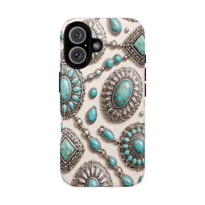 Turquoise Silver Concho Magnetic Case