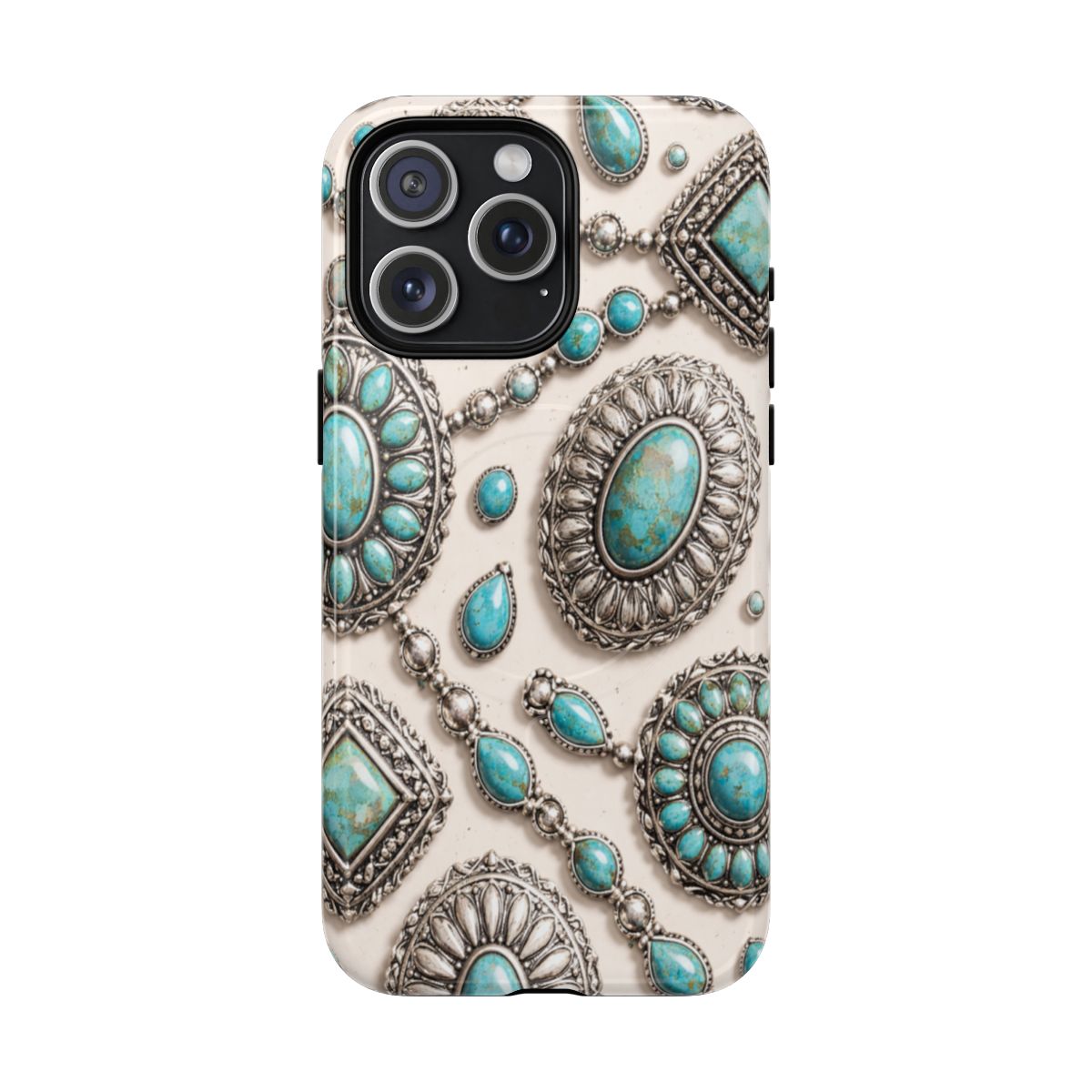 Turquoise Silver Concho Magnetic Case