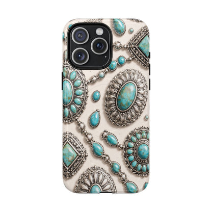 Turquoise Silver Concho Magnetic Case