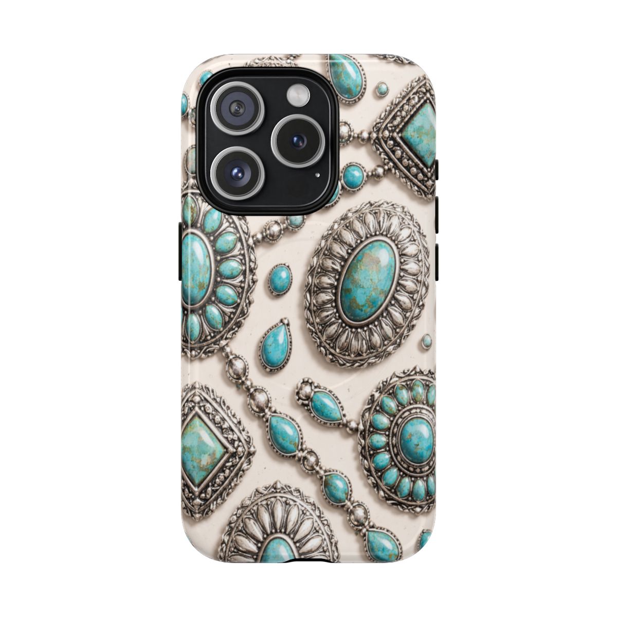 Turquoise Silver Concho Magnetic Case