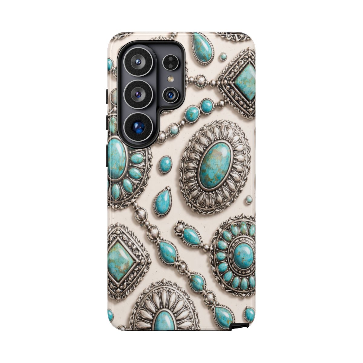 Turquoise Silver Concho Tough Case
