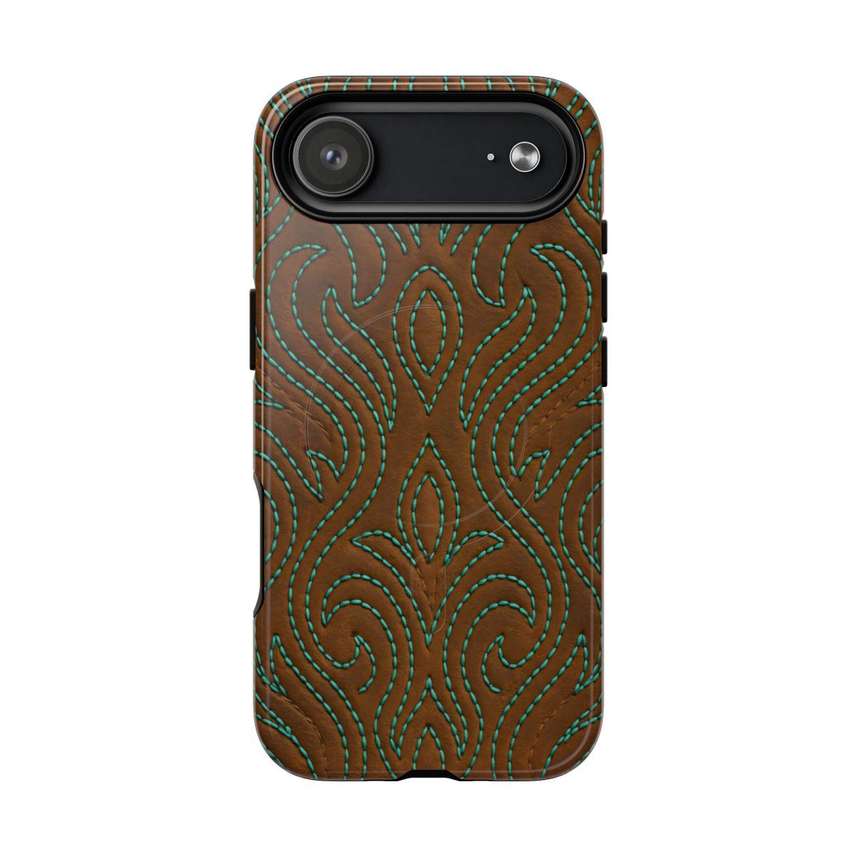 Turquoise Stitched Magnetic Case